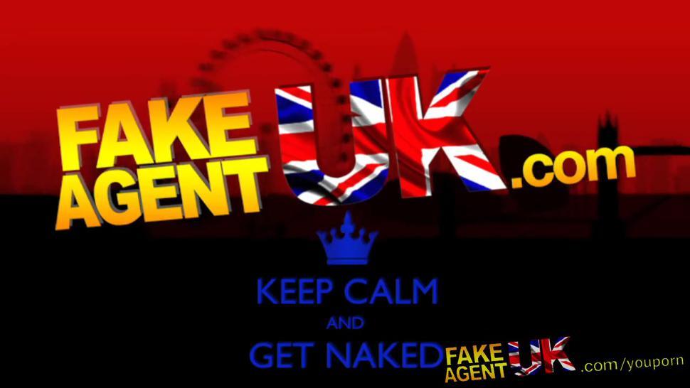 FakeAgentUK Tight British pussy fucked over desk