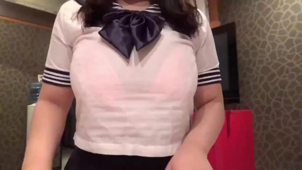 Japanese Huge Natural Boobs 'Paizuri' Titfuck (High School Girl'S Uniform)