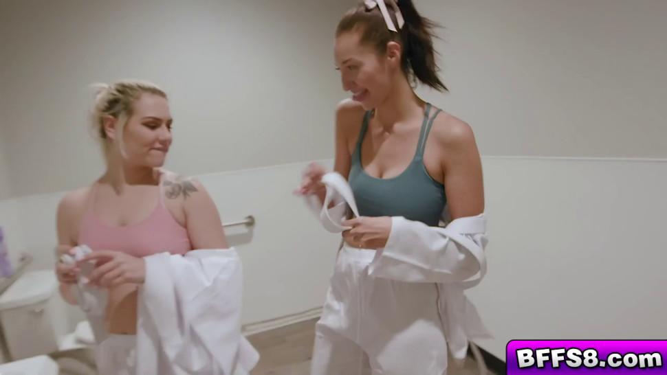 PETITE CITY 2 - Karate hotties Abigail Peach Bella Rolland and Olivia Grey pleases their trainers rod