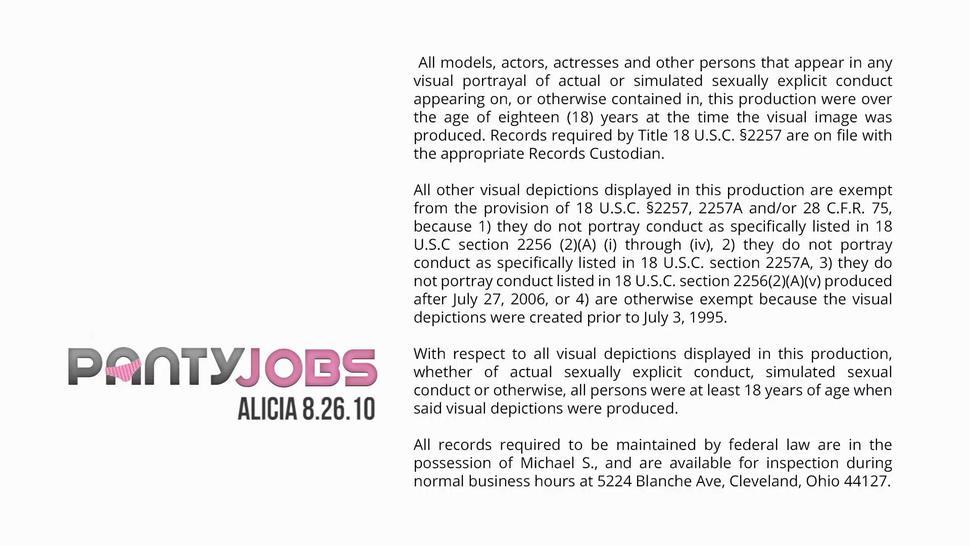 Alicia - Panty Jobs