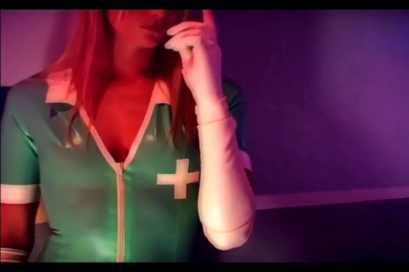 LINGERIE VIDEOS - Nurse in latex thigh highs fucking in the hospital