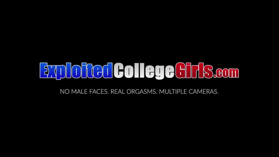 EXPLOITED COLLEGE GIRLS - College Toying with Jaycee in Big Cock Facial Audition