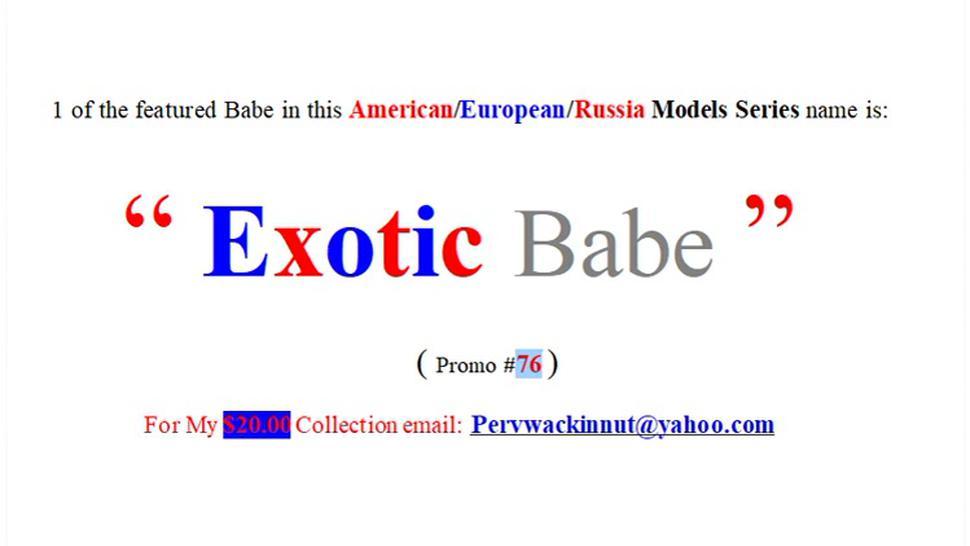76th  European, Russian & American Web Models (Promo)