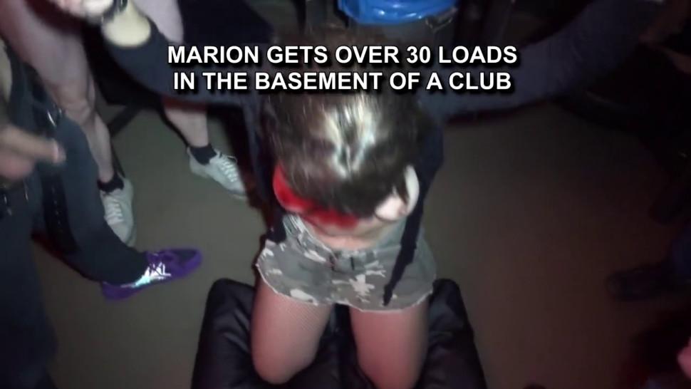 Slutwife gets 30 loads in the basement of a club