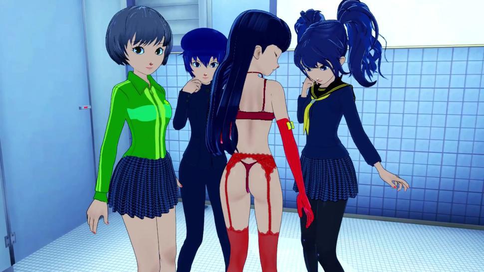 Persona 4 Cunts get fucked in the toilets. Used JOI sounds. Look at how those bitches are so hot