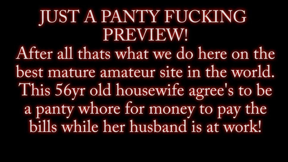 BRITISH UPSKIRT PANTY PERVERT - British housewife gets panty fucked for cash