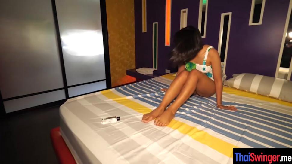 Cute amateur Thai chick in a sundress POV style fuck