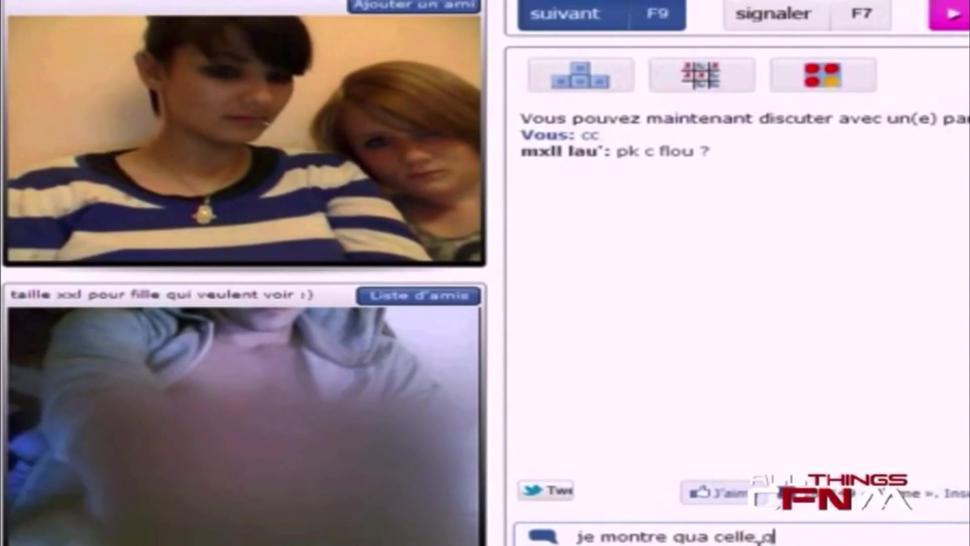 2 hot french girls masturbate with guy on Omegle