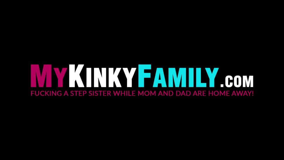 MY KINKY FAMILY - Stepsister gets her pussy fucked and her little bush creamed
