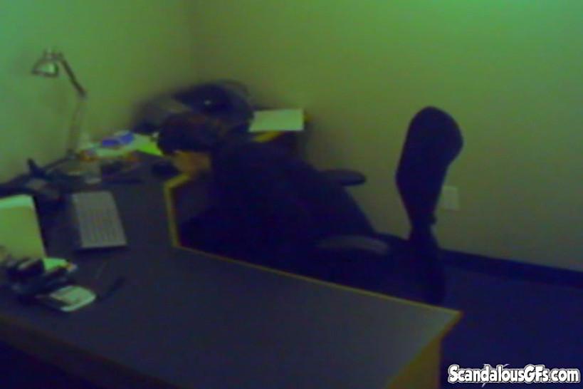 SCANDALOUSGFS - Horny Secretary Toys Herself At The Office