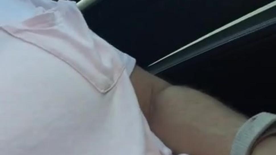 Parking lot orgasm...skirt with no panties...gotta cum