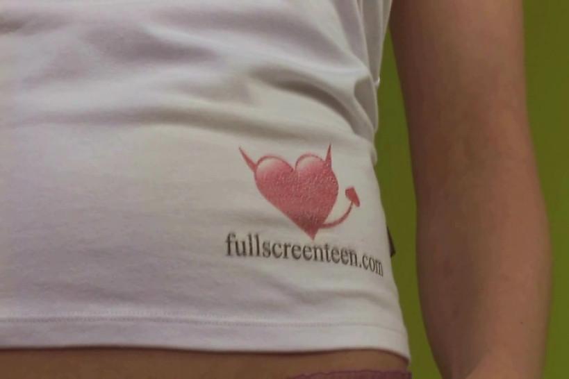 FULLSCREENTEEN - Teen with natural tits masturbates