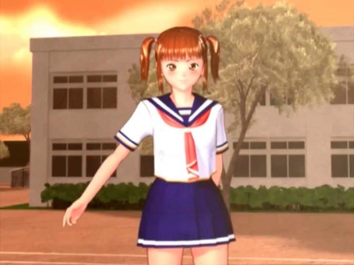 Delicate anime schoolgirl gets fucked by her coed - video 1
