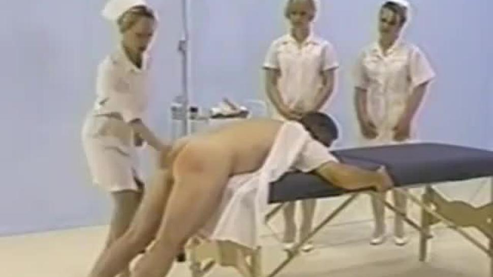 nurse giving male enema