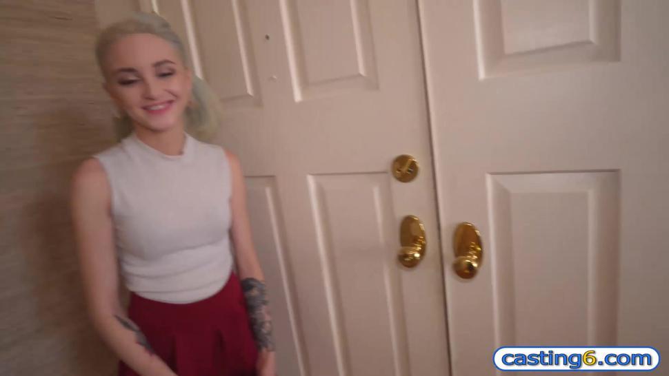 Petite amateur blonde teen sex for 2000 dollars at a fake casting
