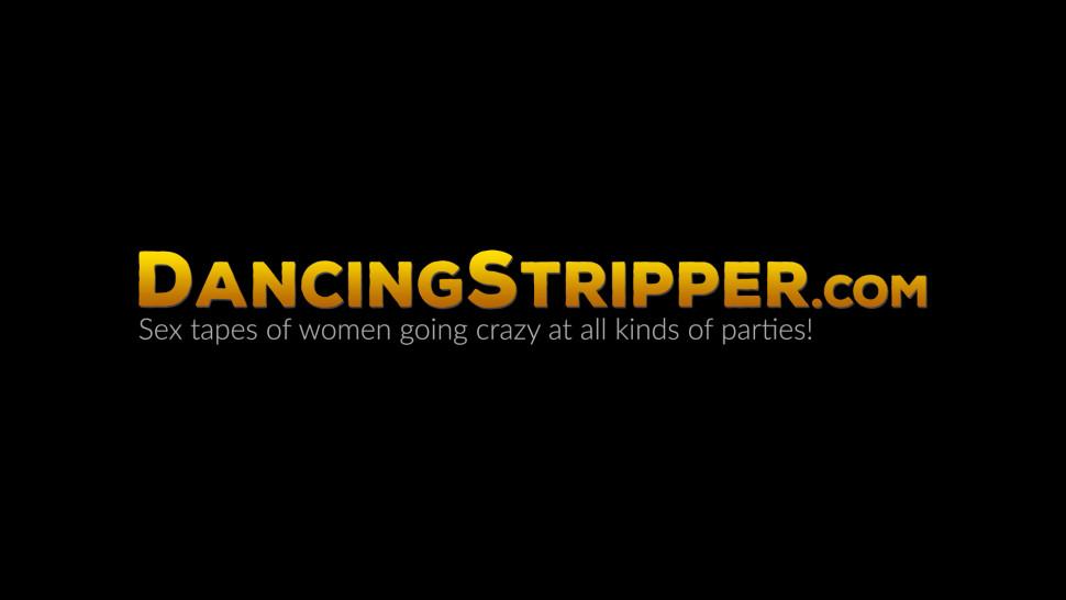 DANCING STRIPPER - CFNM party with amateur babes giving strippers blowjobs