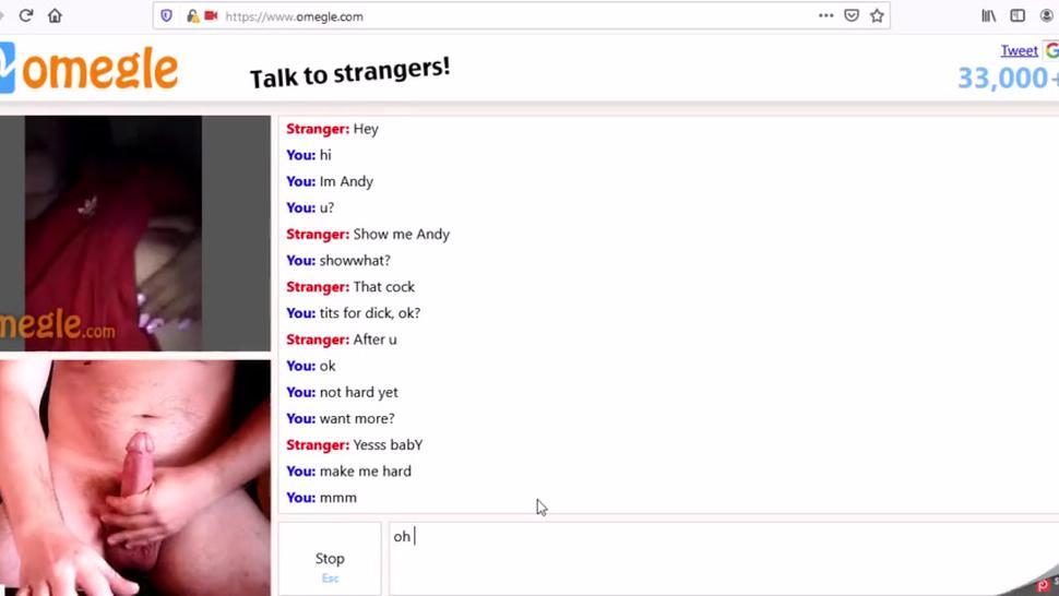Omegle fun with sexy small tits, pink nails and juicy pussy makes my big cum load explode all over