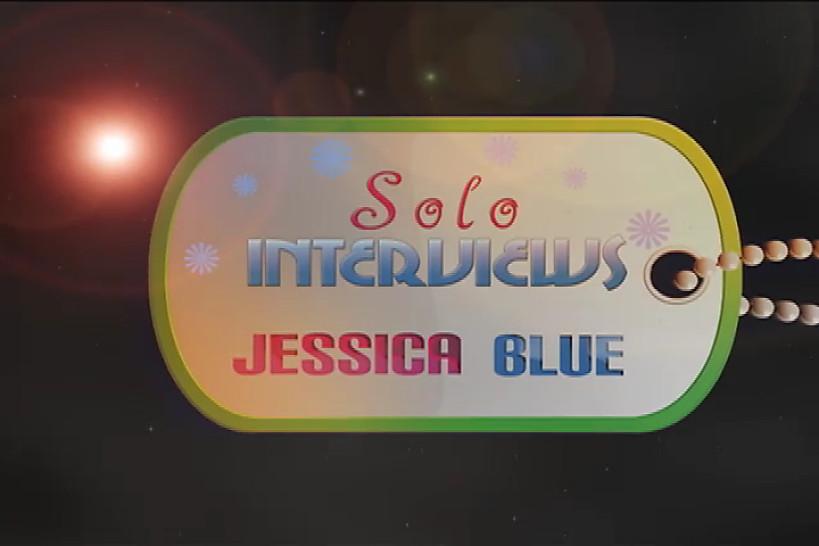 SOLO INTERVIEWS - Big tits blonde teen Jessica Blue strip teases masturbates