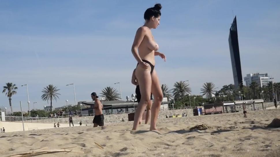 busty topless beach