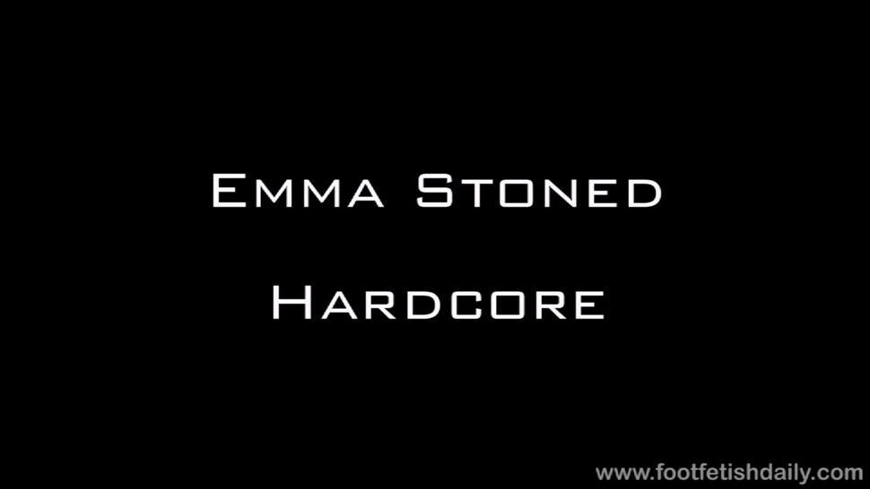 Horny Footsie Girl In Action - Emma Stoned