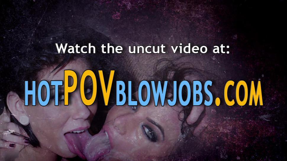POV BLOWJOBS - Babe pov throating and sucking dick