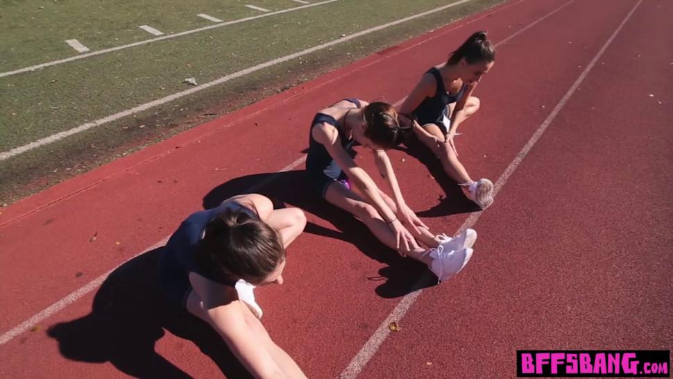 Lesbian teen athletes tasted pussies after workout