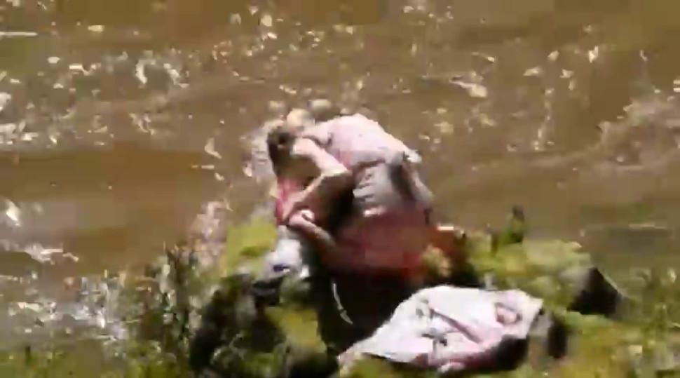 two sexy lebians in the river - video 9