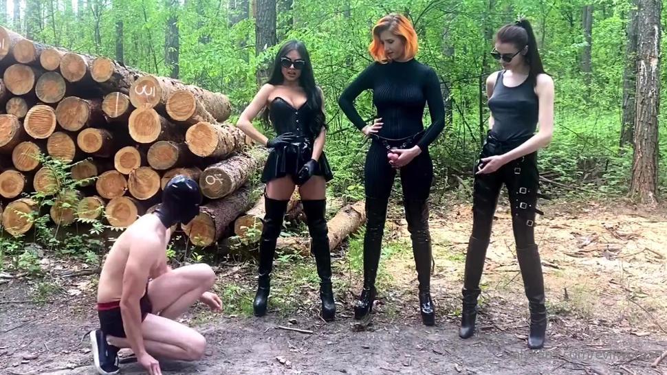 Evil Woman - Strapon Gang bang in the forest with Lady Fairytale and Lady Perse