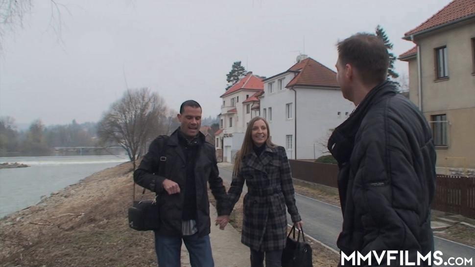 MMVFILMS - Stunning Czech babe is picked up on the street for threesome