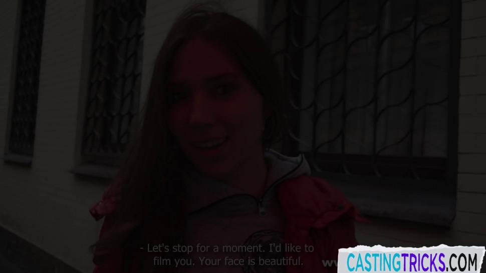 Euro amateur gets filmed during her casting