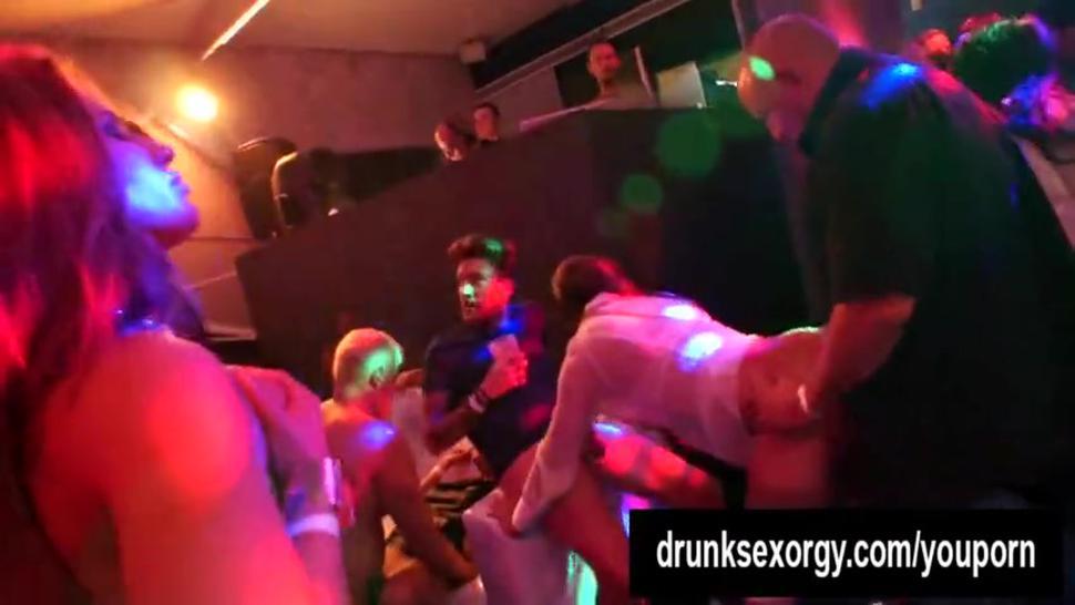 Very sexy pornstars gets nailed in a club