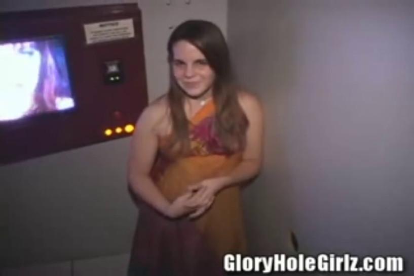 Glory Hole Hippie Chick Sucking two Dicks - video 1