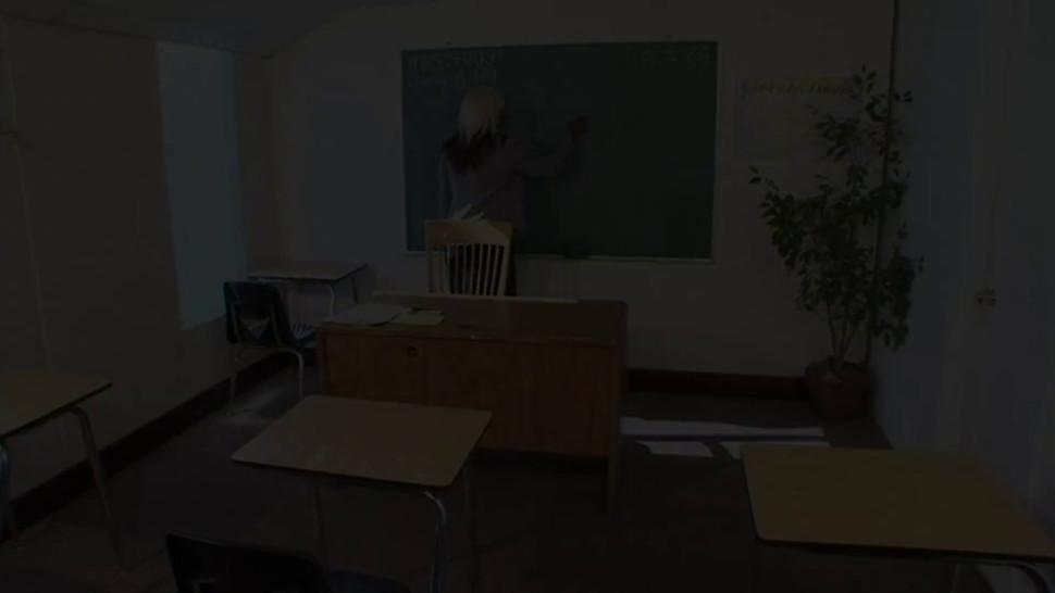 Sexy black teacher getting fucked rough in the classroom