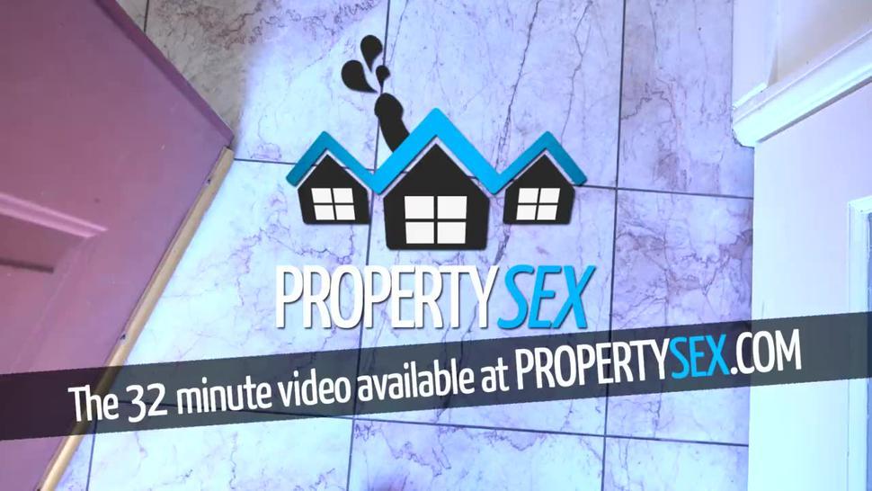 PropertySex - Little conniving real estate agent fucks boss