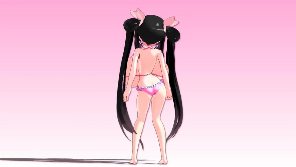 [3D MMD] Ariane Cevaille Pink Bikini Breast Expansion Dance HQ by Silo9