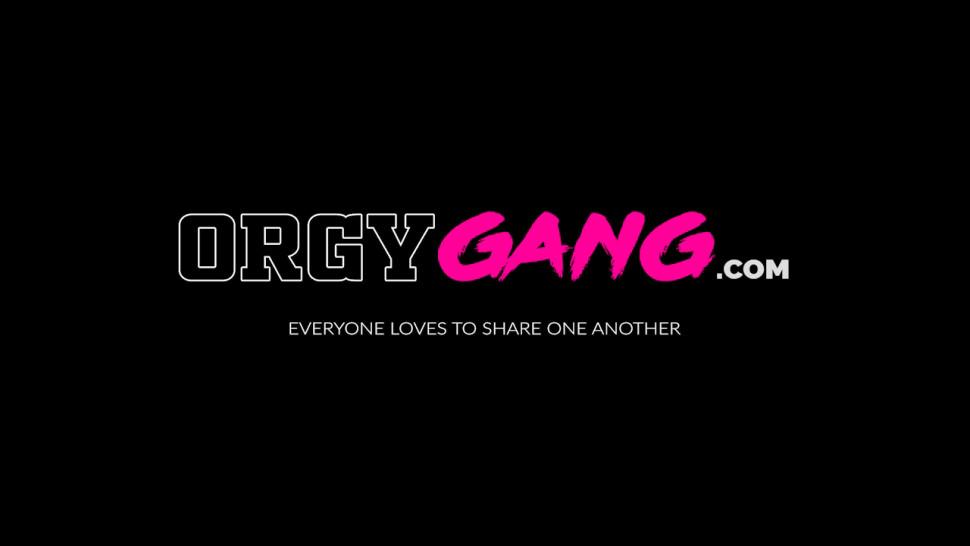 ORGYGANG - Porn actresses relax in an interracial and rough foursome