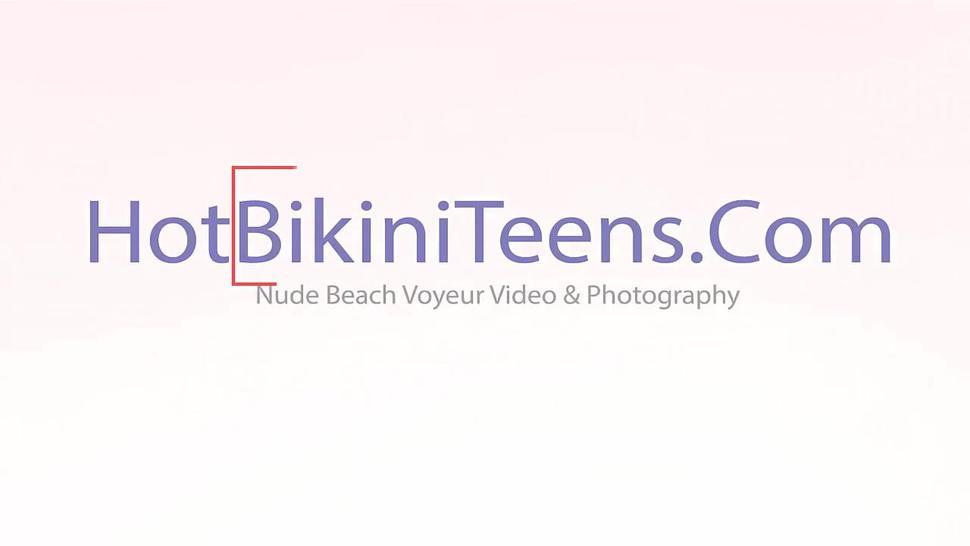Big boobs bikini teens spycam beach voyeur