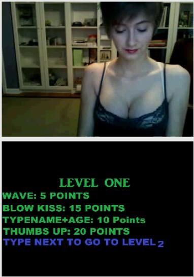 Sexy girl shows off on Omegle