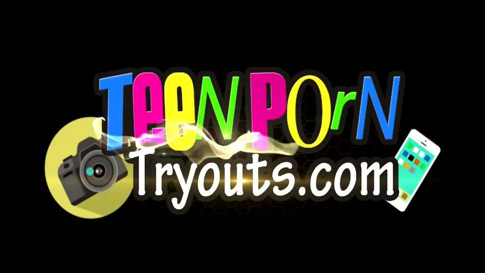 TEEN PORN TRYOUTS - Brandy Lace Sloppy Blowjob Fun And a Cumshot Output