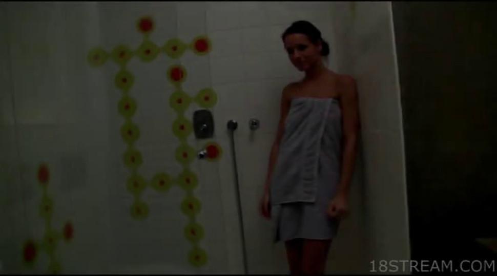 Hot shower with wild sex