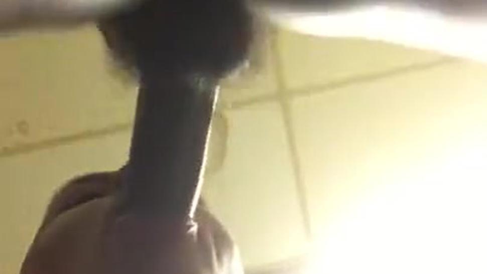 Daddy sucking big black dick & eating cum