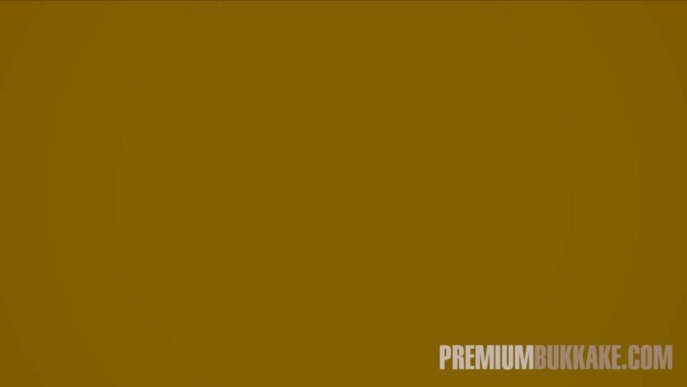 Premium Bukkake - Elya swallows 56 huge mouthful cumshots - video 1