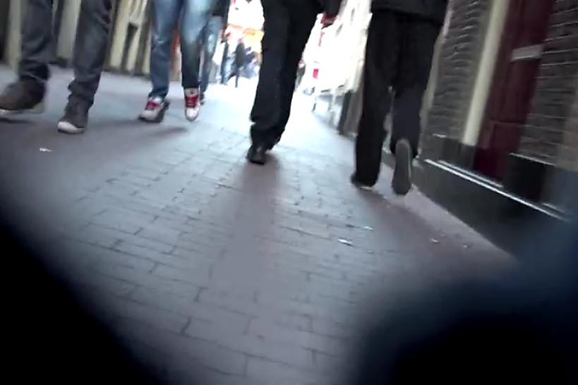 RED LIGHT SEX TRIPS - Real dutch slut giving head to tourist