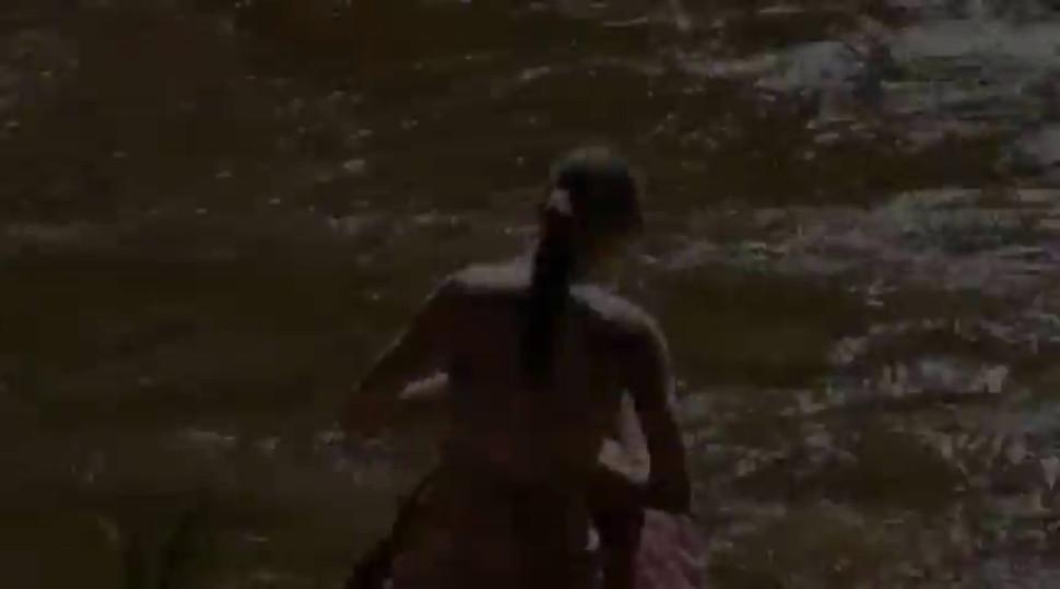 two sexy lebians in the river - video 13