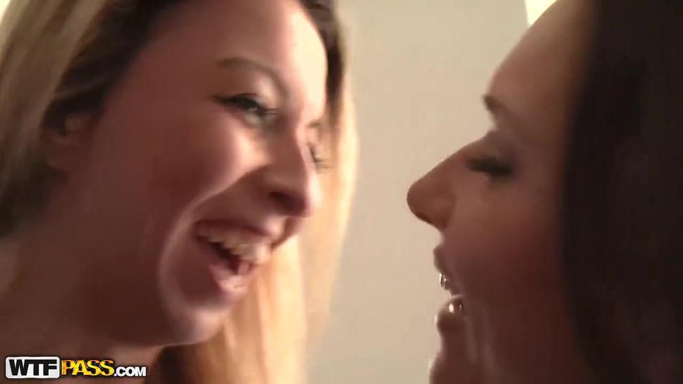 Sexy College Girls Throw a Lesbian Party, Part 2