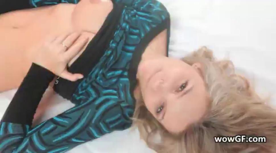 Blonde teenage jerking his cock her part3