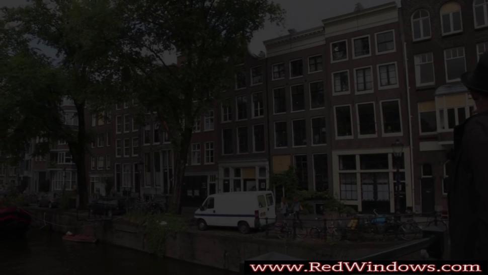 RED LIGHT SEX TRIPS - Dutch hooker sucking sex tourist before sex