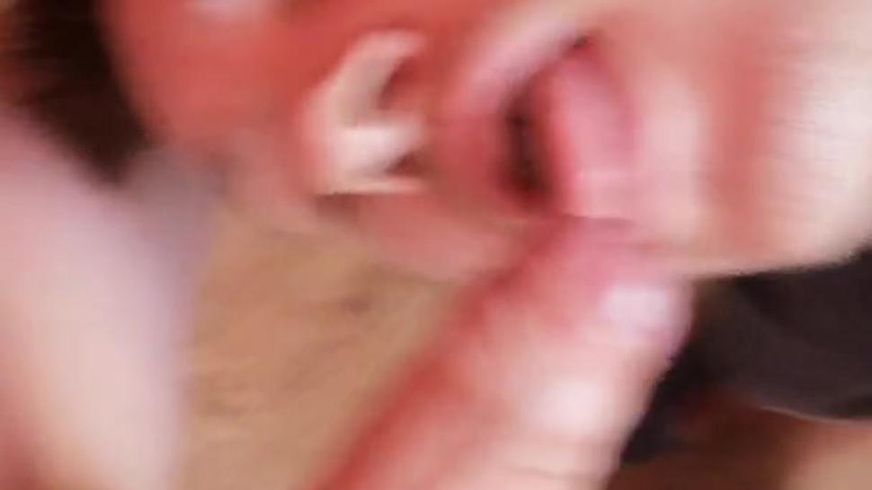 Straight load cum in gay's mouth