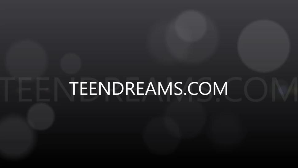 TEEN DREAMS - Young Teen Small Tits Fucked Hard By Uncut Cock