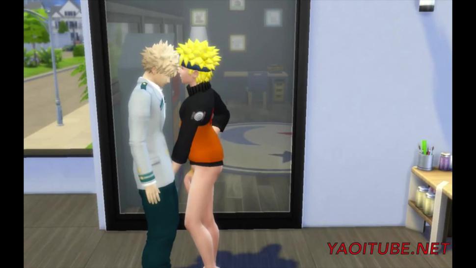 Naruto Boku No Hero Yaoi - Bakugo Fucks Naruto and cums in his ass